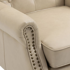 Modern Accent Armchair With Sturdy Wood Legs
