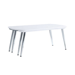 Patina - Coffee Table - White & Chrome