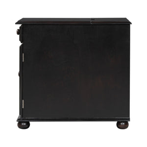 Vintage Flip Top Side Table With USB Ports