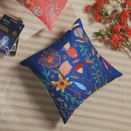 Cotton-Embroidered-Cushion-Ink-Blue-18-X-18-Inch-