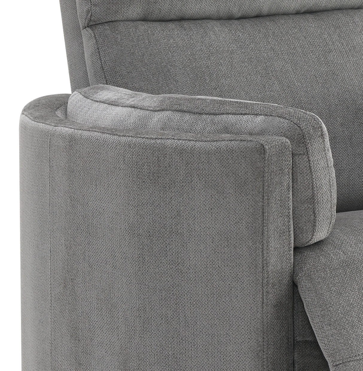 Sagen Charcoal Chenille  Glider Recliner with Swivel
