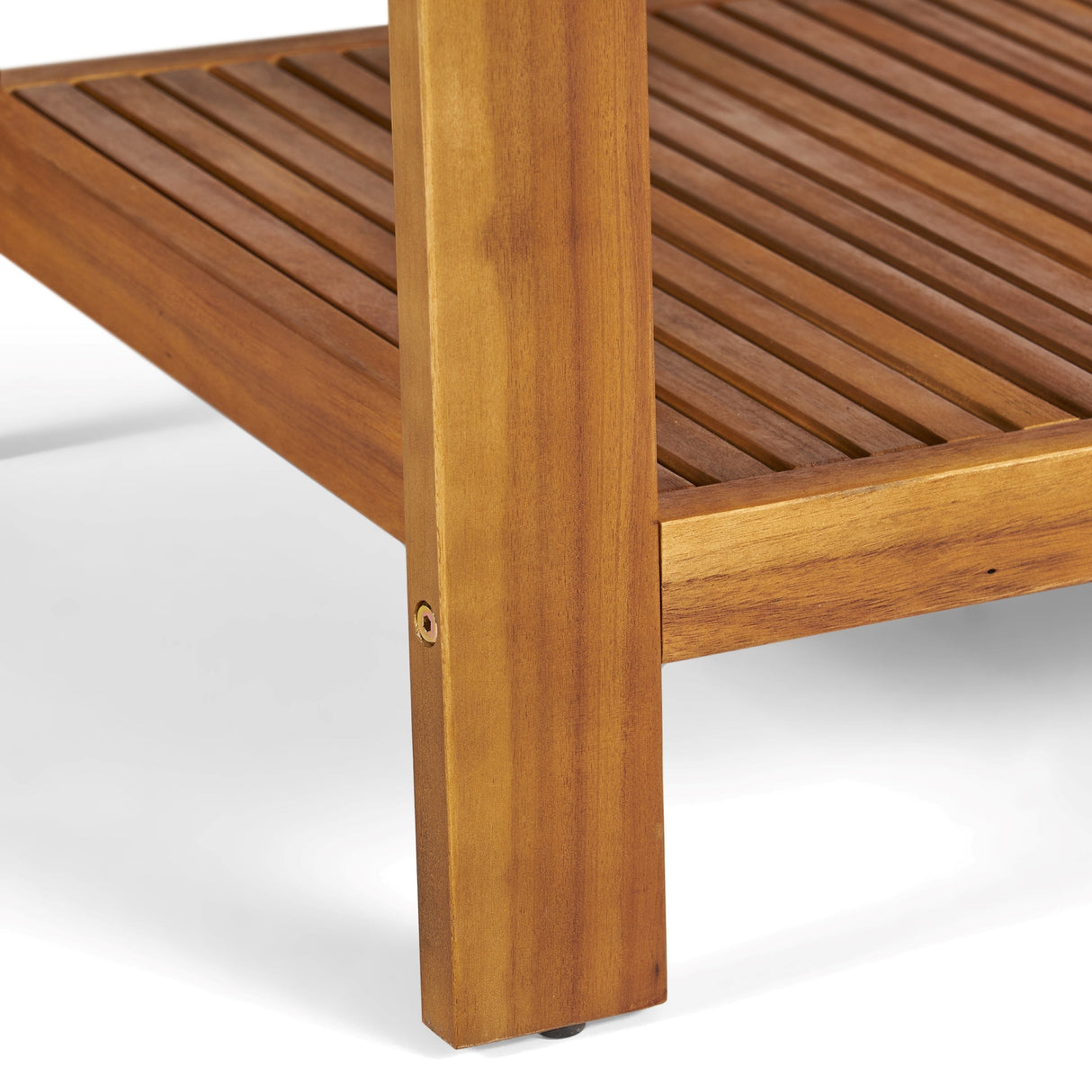 2-Piece Outdoor Teak Acacia Wood Conversation Set