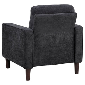 Bowen II Fabric Upholstered Track Arm Chair Steel Grey