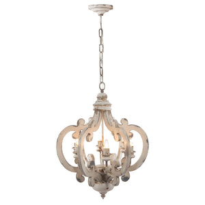 Farmhouse 6-Light Wood Chandelier Pendant Light Fixture