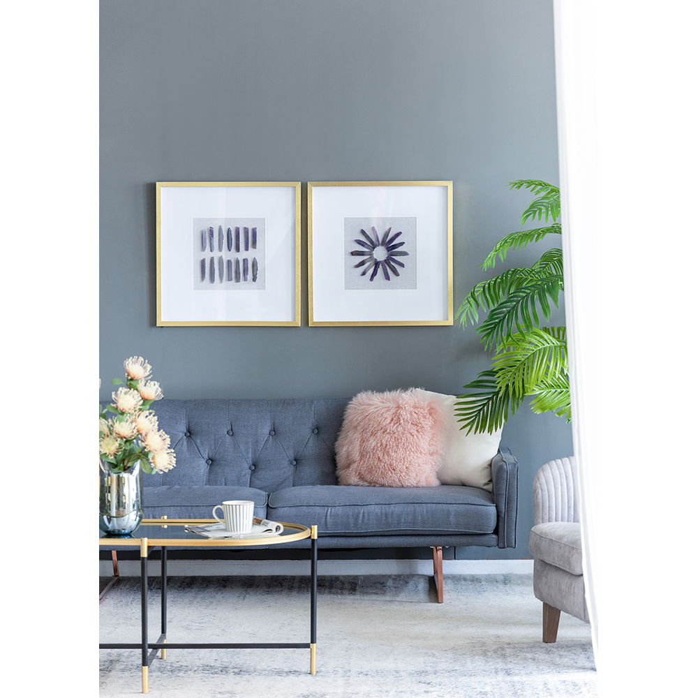 Grace Purple Agate Shadow Boxes Wall Art Set of 2 - Multicolor