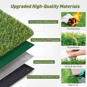 Realistic Deluxe Artificial Grass Synthetic Thick Lawn Turf Carpet
