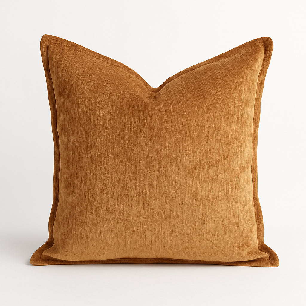 Mocha Velvet Lumbar Pillow