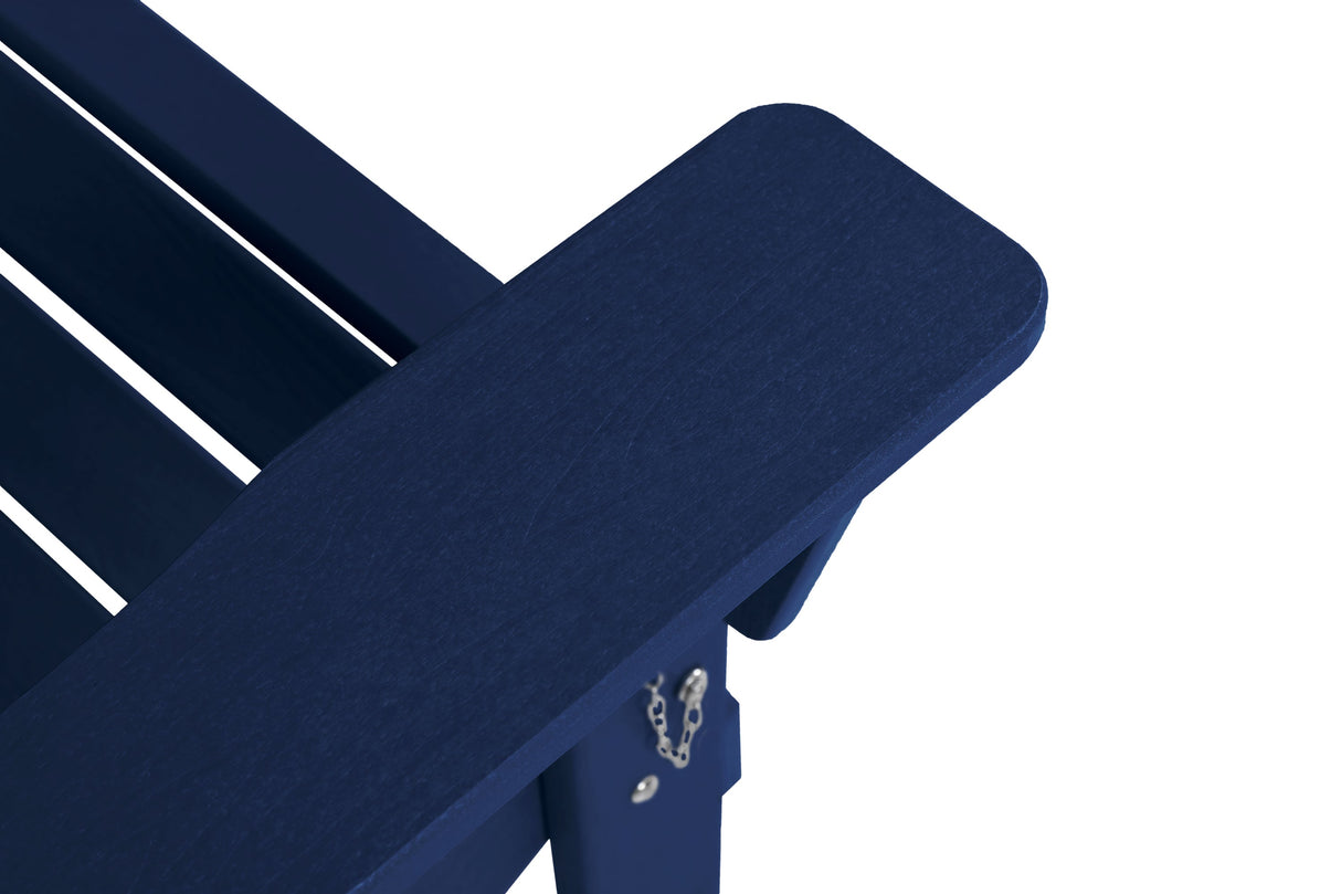 Folding adirondack chair with dual cup holders