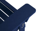 Folding adirondack chair with dual cup holders