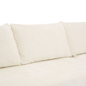 Modular Cloud Sectional Sofa Set, U-Shaped Upholstered Couch With Deep Seat