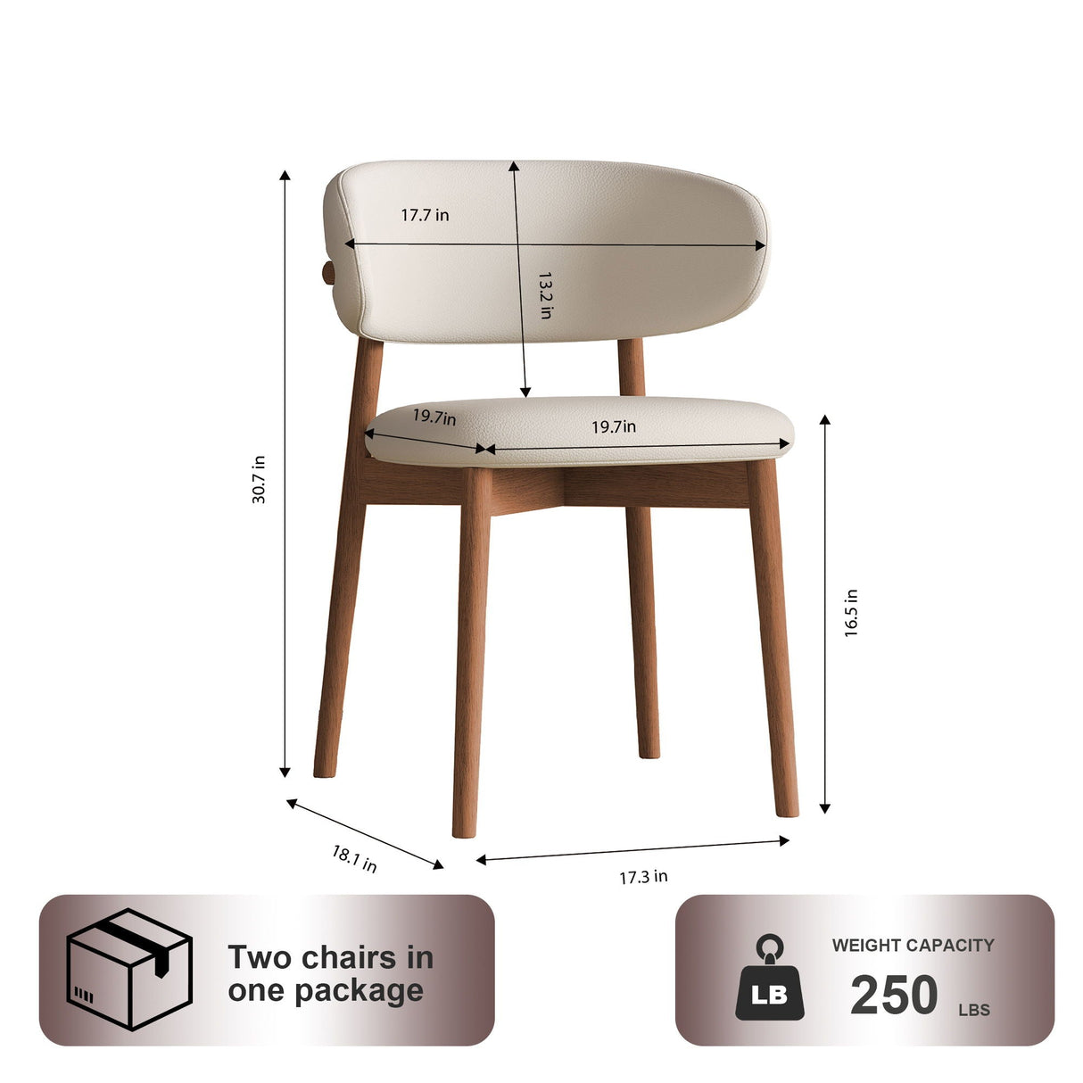 Mid-Century Modern Dining Chair (Set of 2)