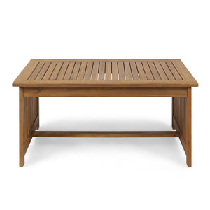 Acacia Wood Rectangular Patio Coffee Table For Outside