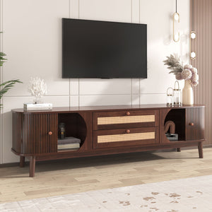 TV Stand for TVs Up to 75'' with Drawers and Sliding Doors