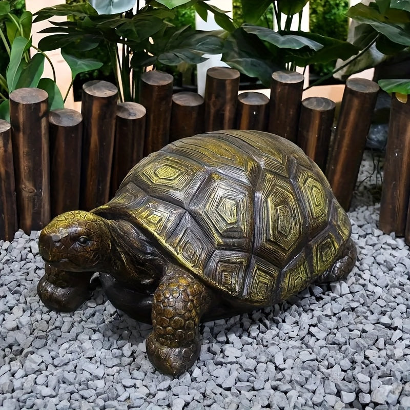 21.3" Large 3D Turtle Statue, Realistic Resin Garden Sculpture with Intricate Shell Design, Weather-Resistant Indoor & Outdoor Decor for Lawn, Balcony, Patio, Unique Home Gift & Landscape Art