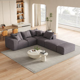 Modern Upholstered Sectional Boneless Couch Set