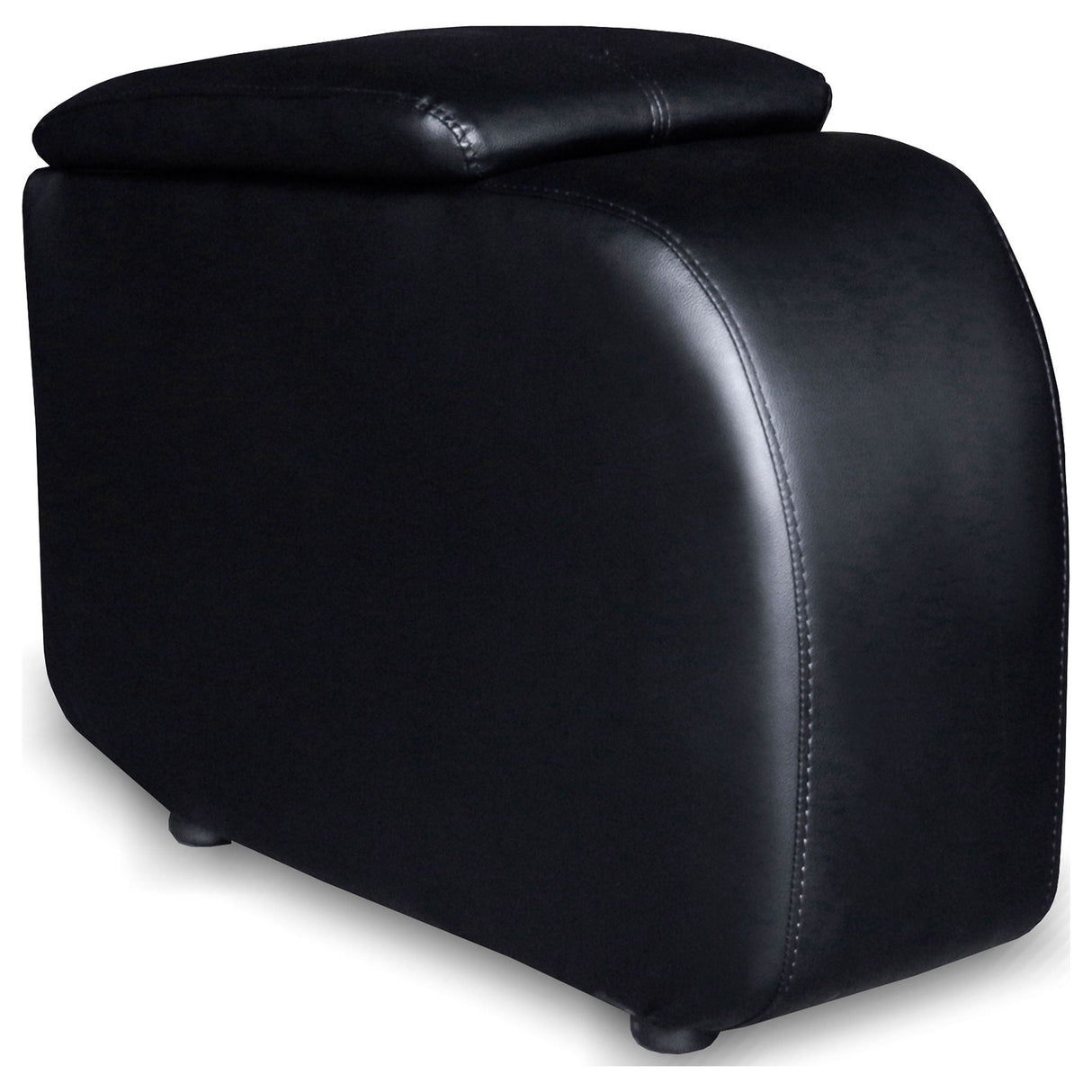 Greenfield - 4 Seater Home Theater With Wedge Console Recliners With Built In Storage And Cup Holders - Black