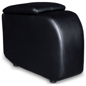 Greenfield - 4 Seater Home Theater With Wedge Console Recliners With Built In Storage And Cup Holders - Black
