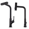 Kitchen Waterfall Faucet With Pull Down Sprayer, Single Handle, 360 Degree Rotating