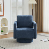 Stonewell Square Swivel Accent Chair with Open Back