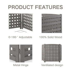 3 Panel Outdoor Air Conditioner Fence Screen