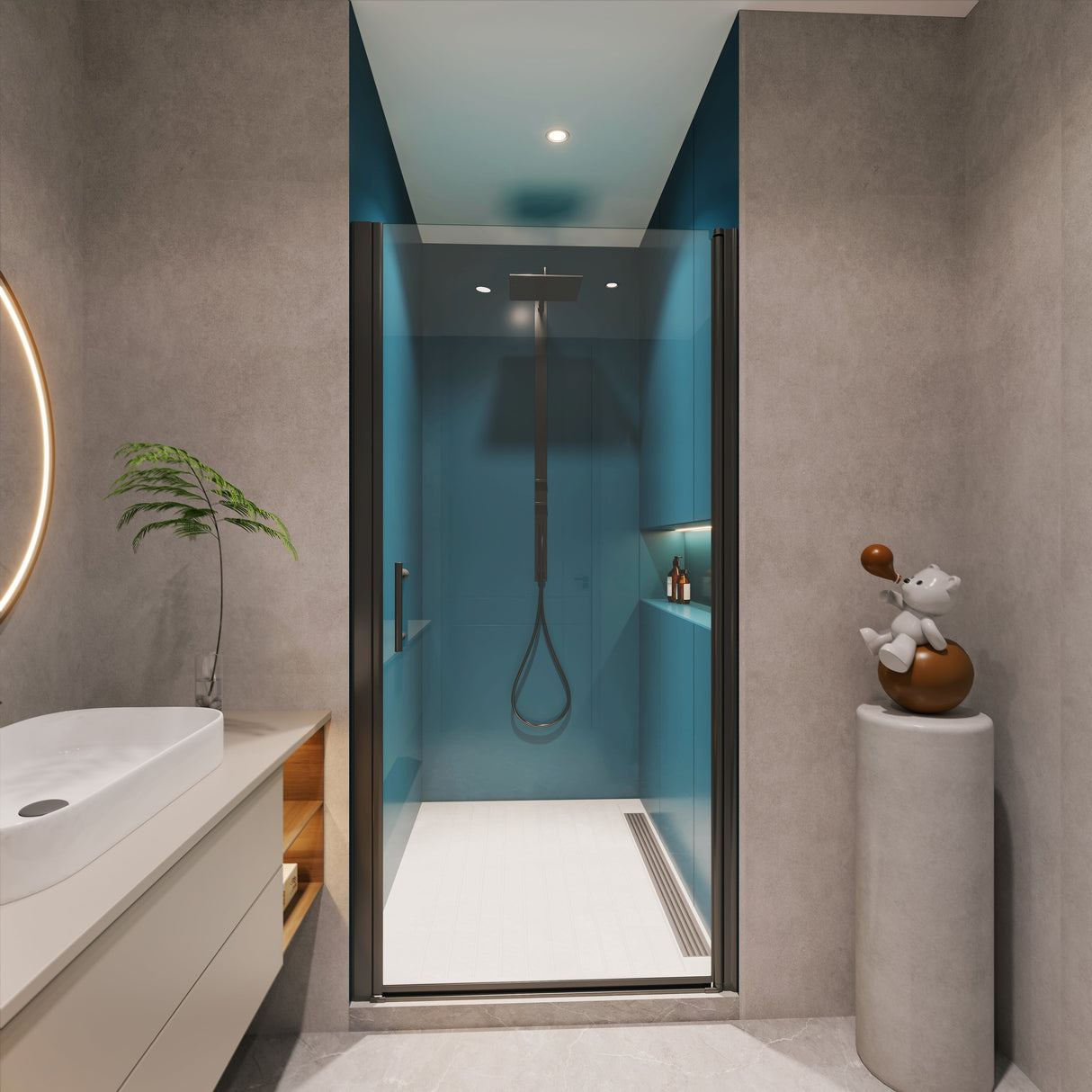 Universal Pivot Shower Door