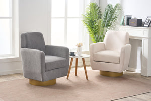 360 Degree Rotation Armchair Cotton Linen
