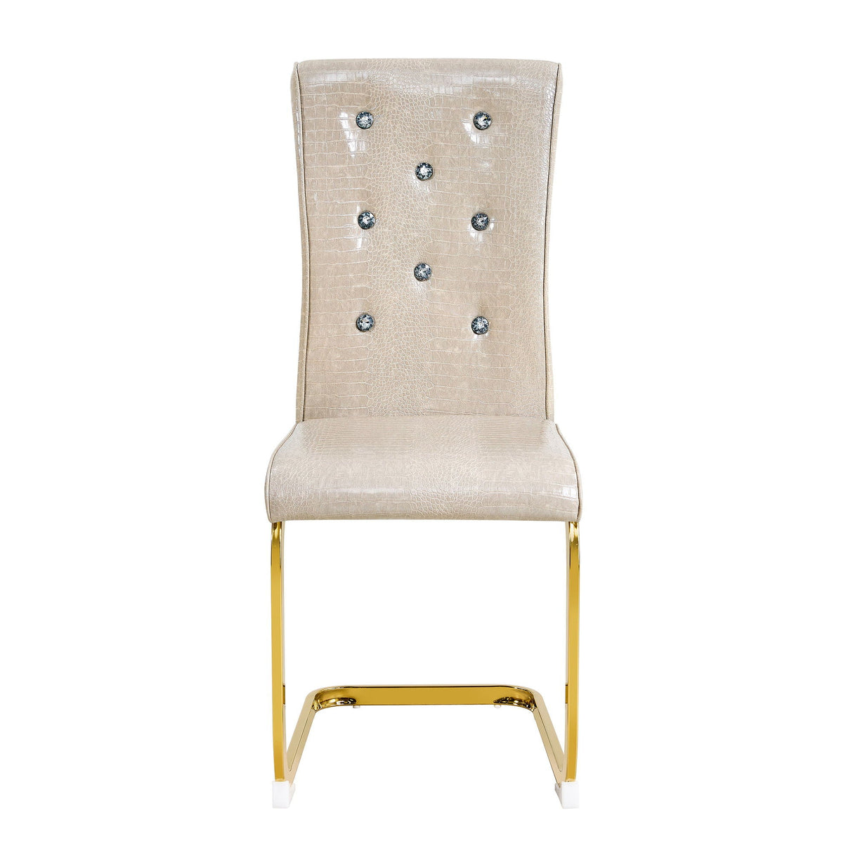 Elegant Design Alligator Skin Upholstered Dining Chairs