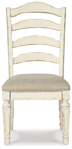 Realyn - Dining UPH Side Chair (Set of 2) - Ladderback - Chipped White