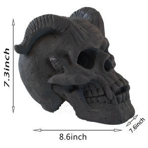 Hand-Forged Flame Skull for Fire Pits and Hearths