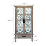 55.12'' Tall Tower Storage Cabinet - Rustic Fir Wood Pantry