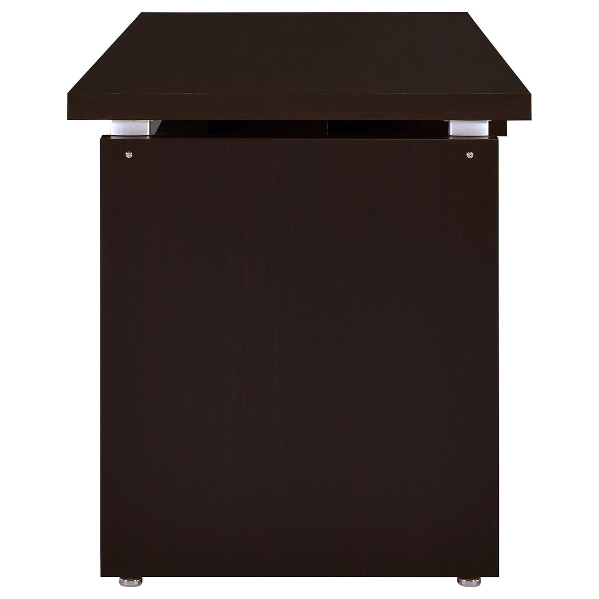 Floating - Top Computer Desk With Pullout Keyboard Shelf - Brown