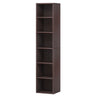 6 Tier Narrow Corner Cube Bookcase with Open Cubes - Light Blue or Dark Brown