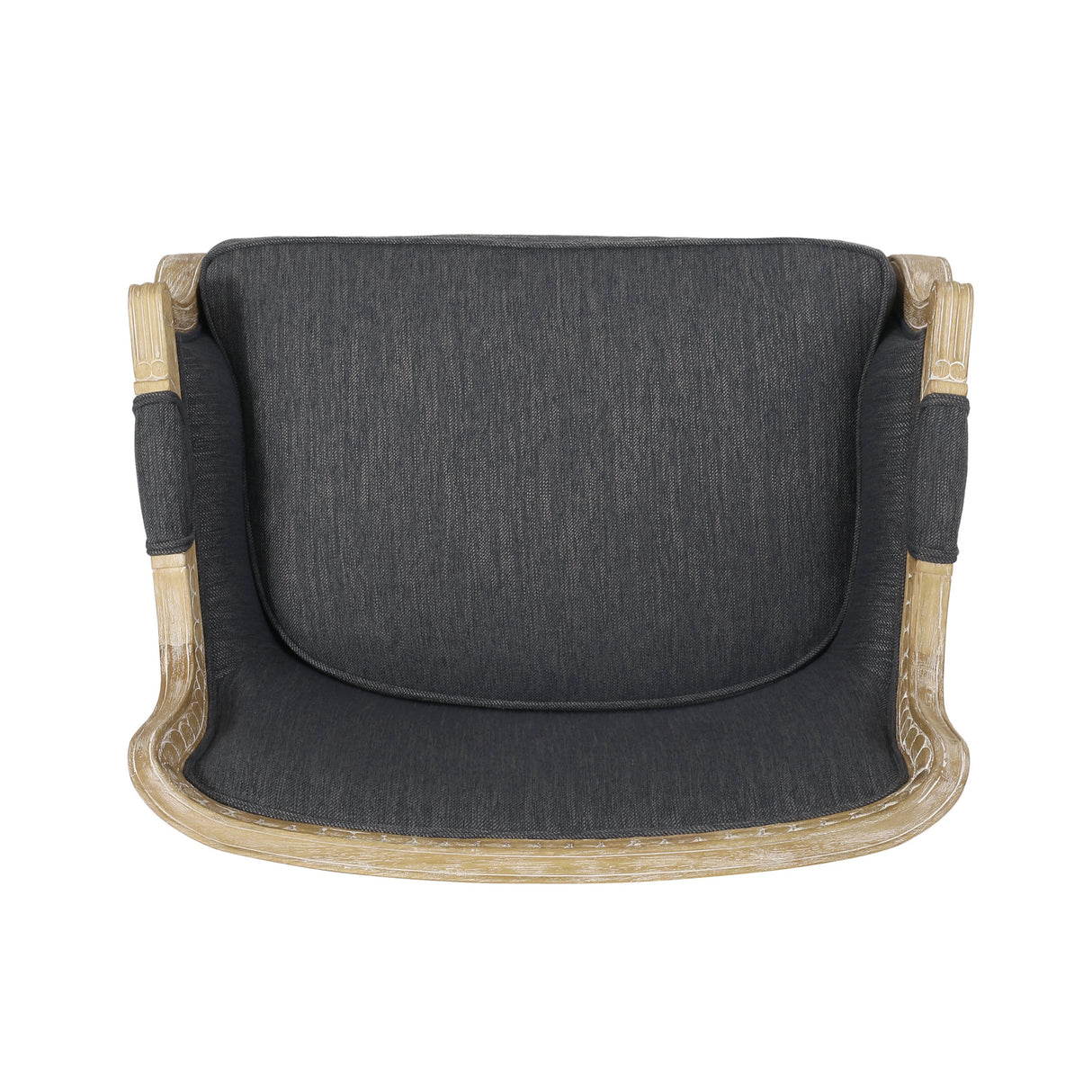Becoming Upholstered Club Chair with Turned Leg and Carved Design