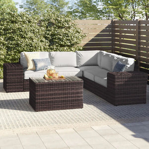 Modern Patio Rattan Sectional Set With Cushions