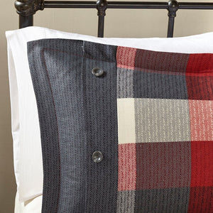7 Piece Herringbone Comforter Set Red Queen