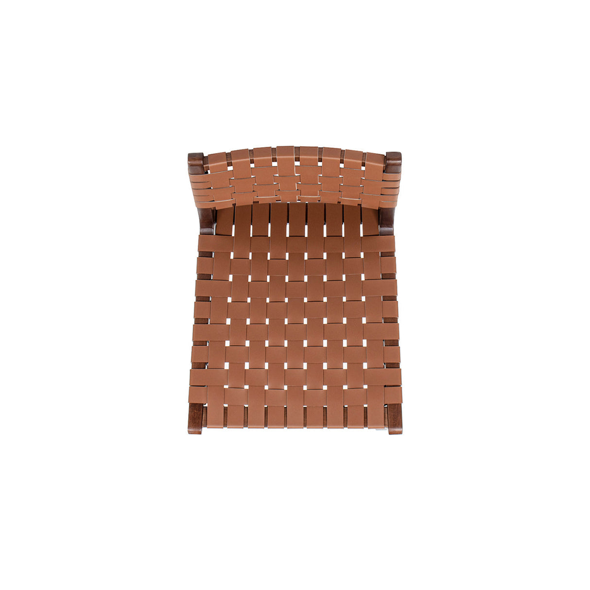 Andre 26' Woven Leather Counter Stool with Back, Pecan Brown Faux Leather