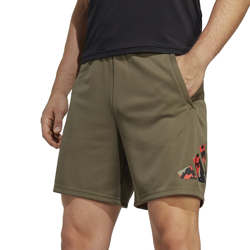 Adidas Men's Olive Camo Logo Training Shorts XL