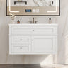 36" Wall Mounted Bathroom Vanity with Ceramic Sink and Storage
