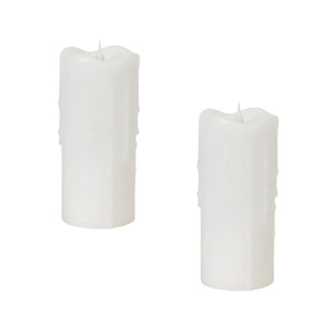 Simplux Designer LED Dripping Candle with Moving Flame and Remote (Set of 2)