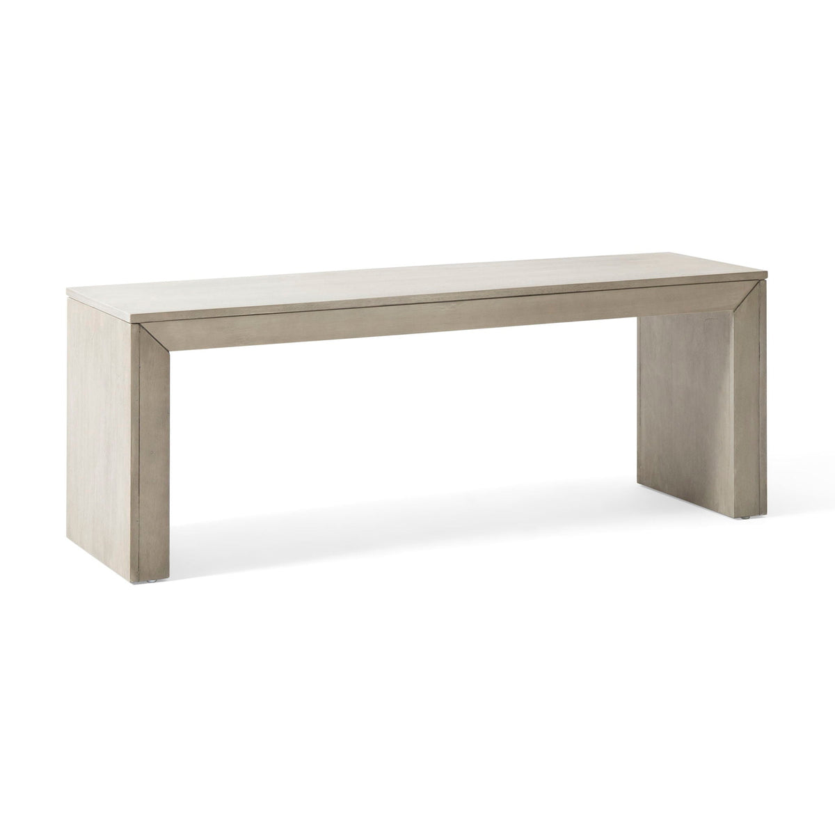 Acacia Wood Dining Bench with Farmhouse Style - Gray