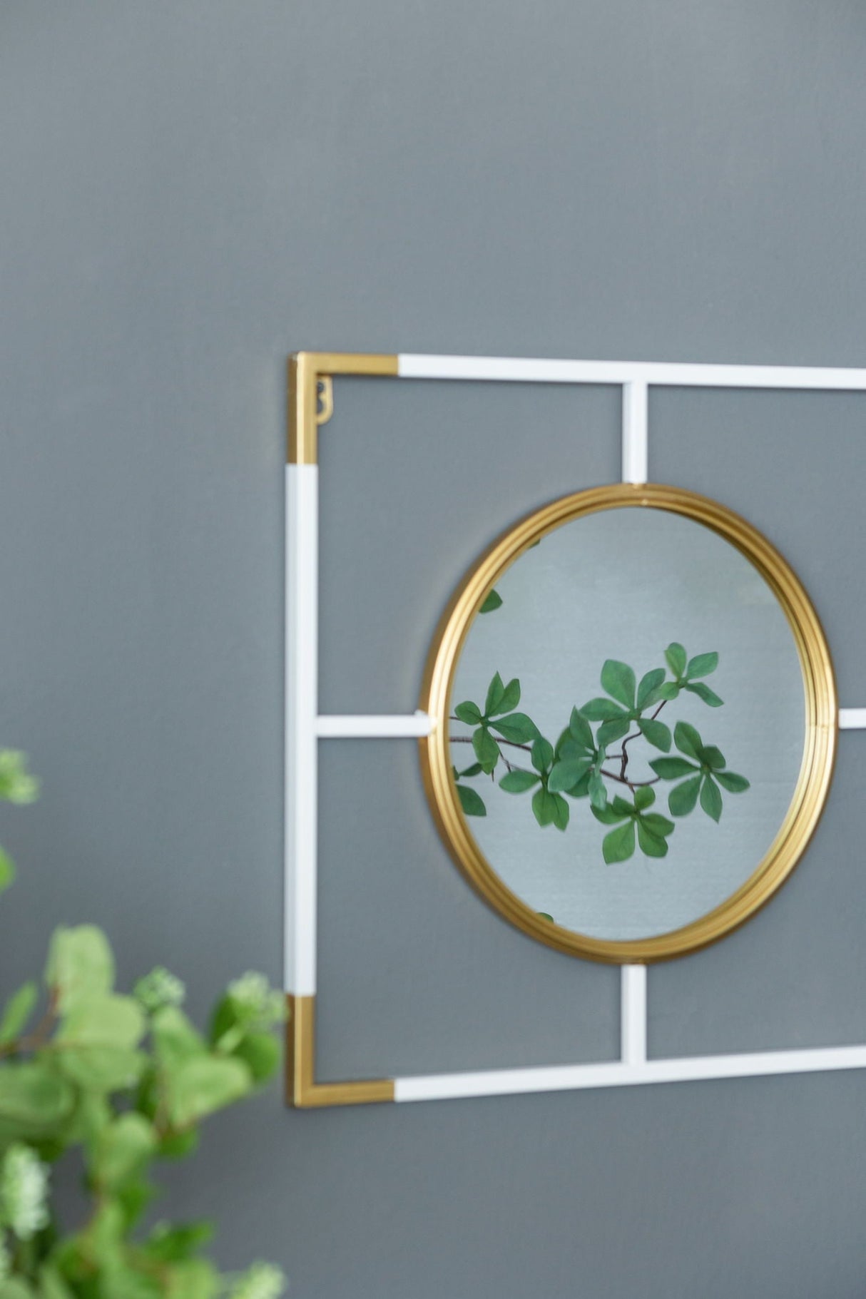 3 Mirror Piece Wall Mirror In Rectangular Frame For Bedroom And Living Room