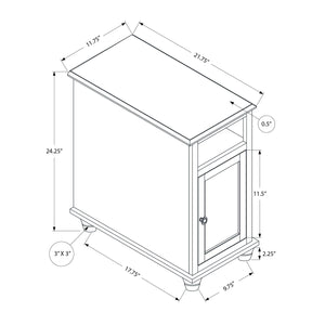 Accent End Table, Storage, Traditional - White