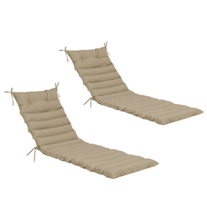 Outdoor Lounge Chair Cushion Replacement Set - 2PCS - Khaki