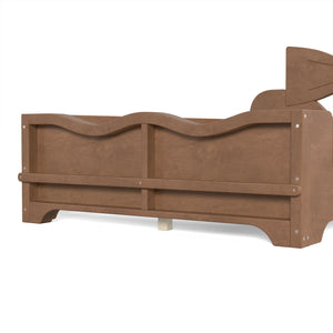 Twin Size Kids Platform Bed with Full Surround Guardrails