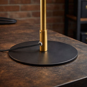 Dimond - LED Table Lamp With On / Off Switch Round Base - Black / Gold