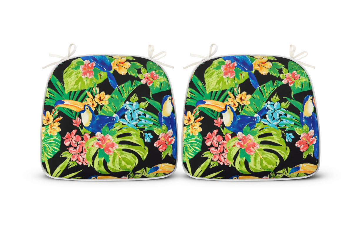 Outdoor Patio Chair Cushions, Water-Repellent U-Shape Thick Foam Seat Cushions with Ties