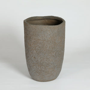 Round Concrete Planter Set of 2, Large Indoor & Outdoor Planter Pots