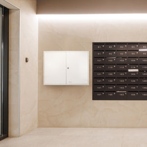 Adjustable Key Cabinet with Lock - Multiple Sizes, Gray or Black