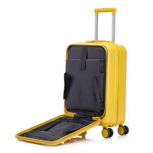 14'/20' 2-Piece ABS Spinner Wheel Luggage Set with Combination Lock