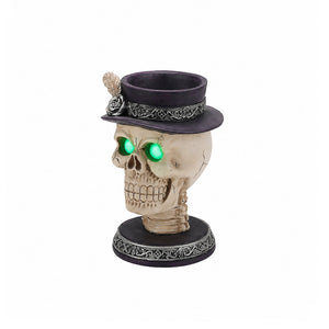 Halloween Skull Candle Holder with Glowing